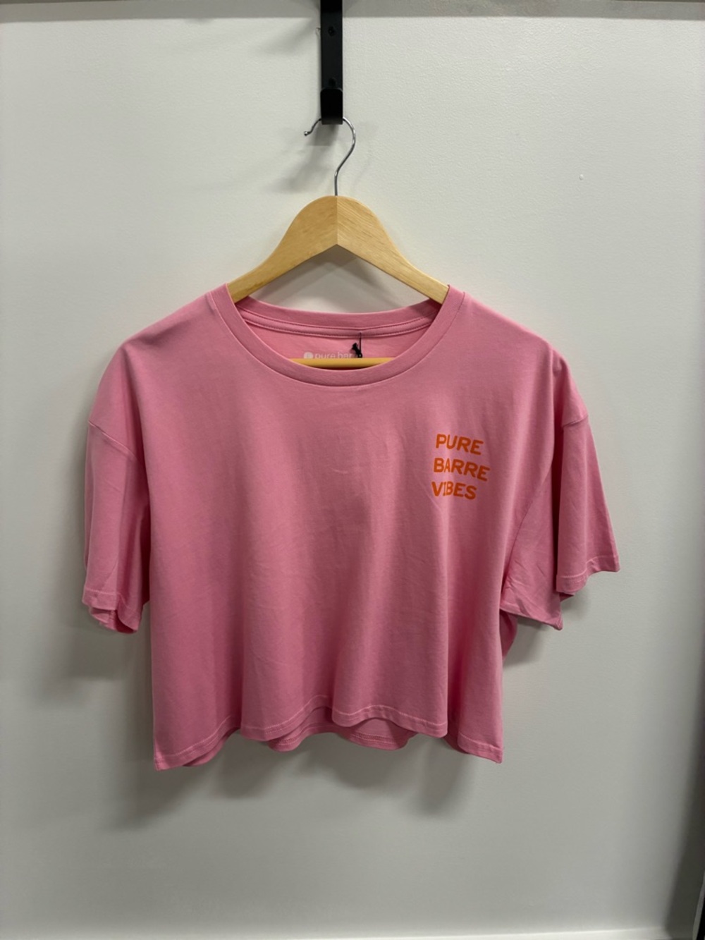 Pure Barre Pink Crop Tee
